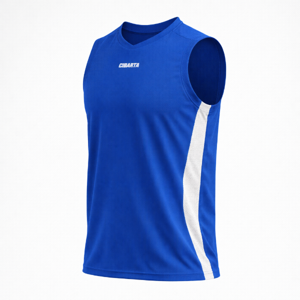 Producto - Sudadera Deportiva ULTRAFRESH tela MicroPoros AZUL BANDA BLANCA
