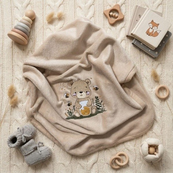 Producto - Manta soft osito mielero - Personalizable