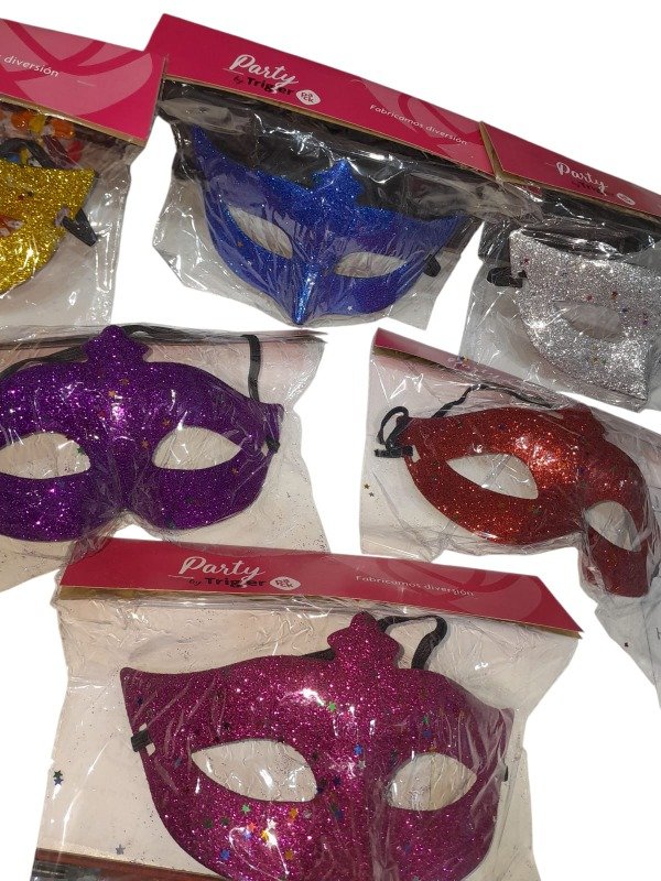 Producto - Antifaces Colores Brillo
