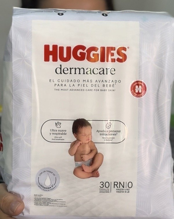 Producto - Huggies Dermacare RN hasta 4kg 30un