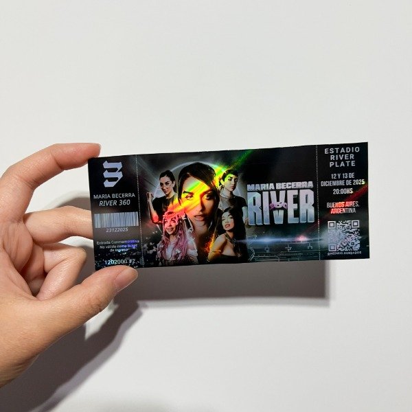 Producto - Entradas de recuerdo 14x6 HOLOGRAFICAS - MARIA River 360