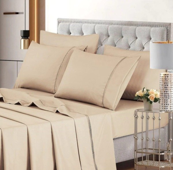 Producto - Sábana Cacharel Vainilla 1 Plaza 1/2