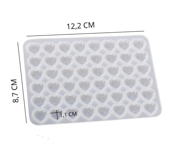 Producto - Molde dijes de corazón abecedario números y signos