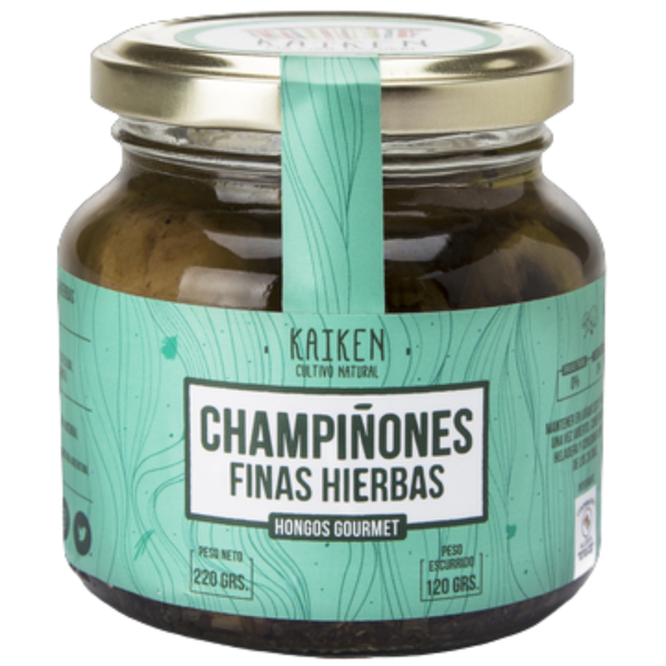 Producto - Champiñones en conserva a las finas hierbas - 220g [Kaiken]