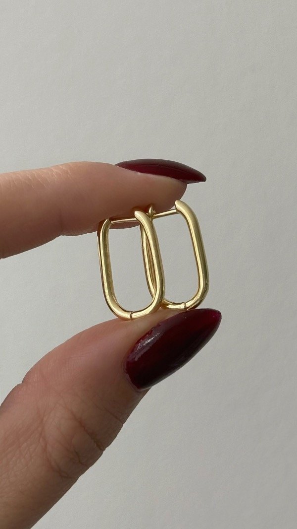 Producto - Argollas forma eslabon finas 1,8cm ORO LAMINADO