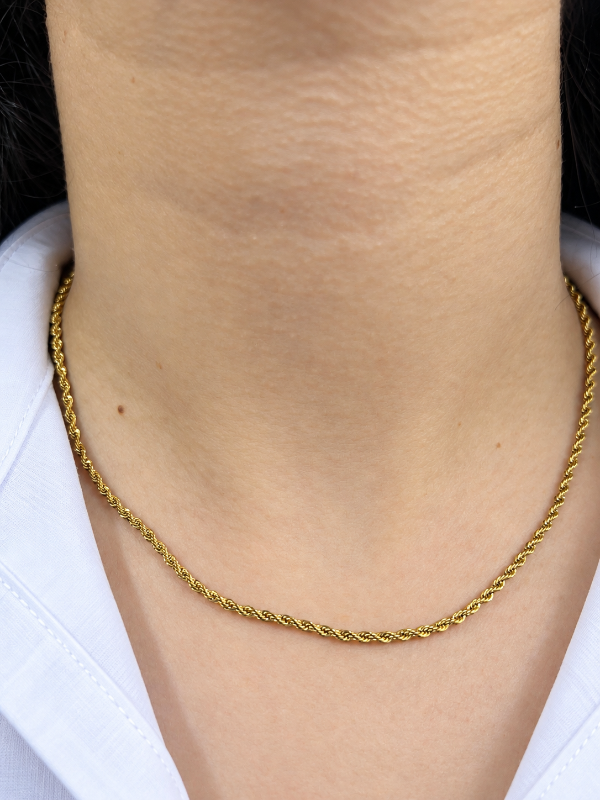 Producto - Cadena de acero dorado singapur