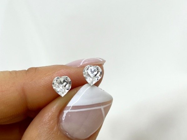 Producto - Aros pasantes CUBICS CORAZÓN