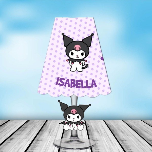Producto - Imprimible Centro Mesa Lámpara Velador Copa Kuromi - 4