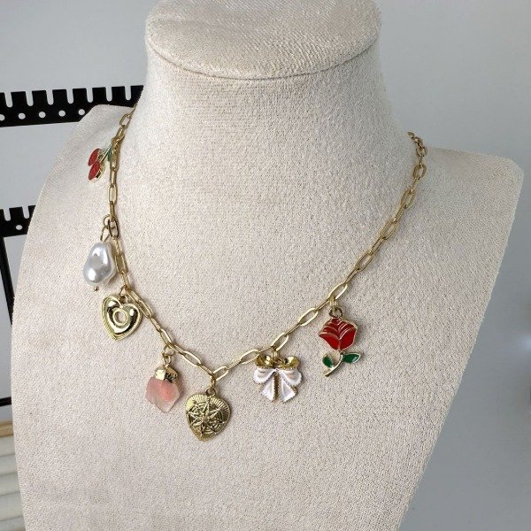 Producto - Collar Tainy Dorado Multidijes