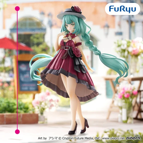 Producto - Figura Original Miku Ver. Outing Dress Red Color - Trio-Try-iT - FuRyu - 19cm