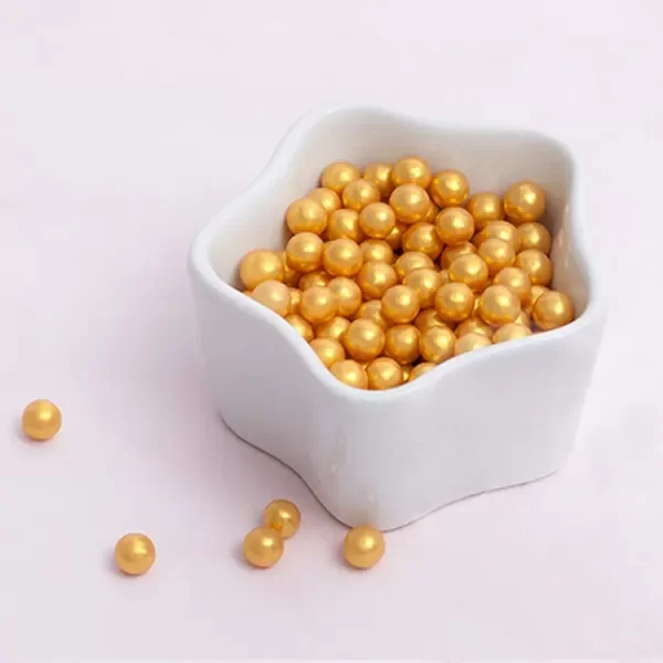 Producto - Perlas grandes comestibles doradas x100grs