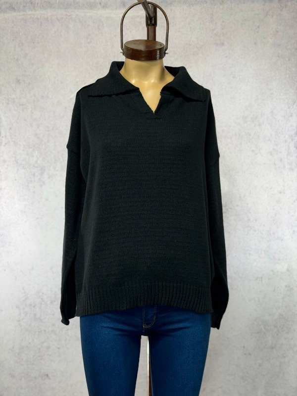 Producto - SWEATER CHOMBA NEGRO HILO