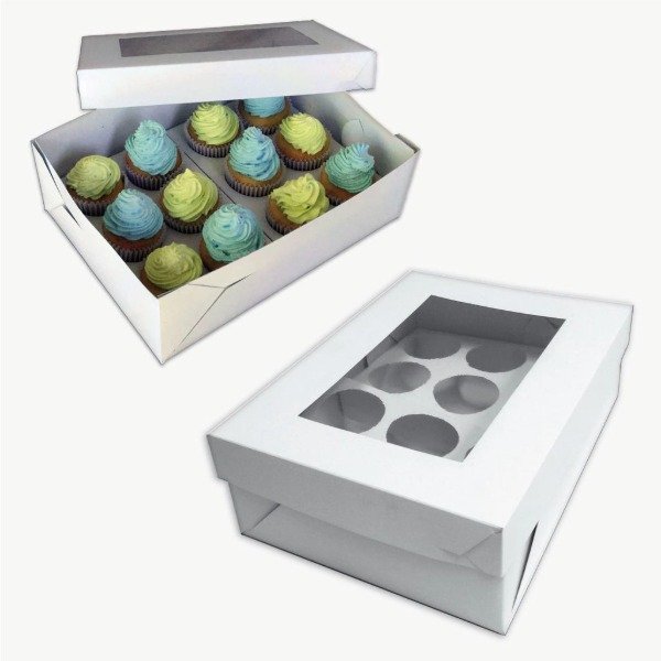 Producto - CAJA CUPCAKES - 12  UNIDADES - BLANCA