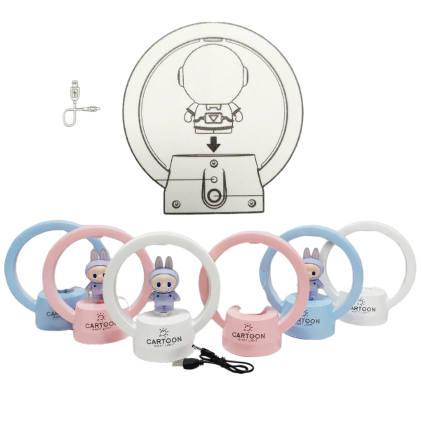 Producto - Lámpara Velador Recargable USB Con Muñeco Labubu 3 Modos 2510242