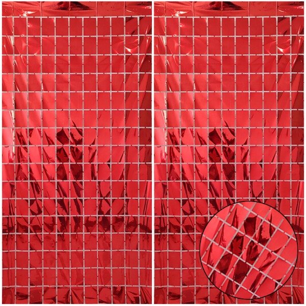 Producto - Cortina square ROJO