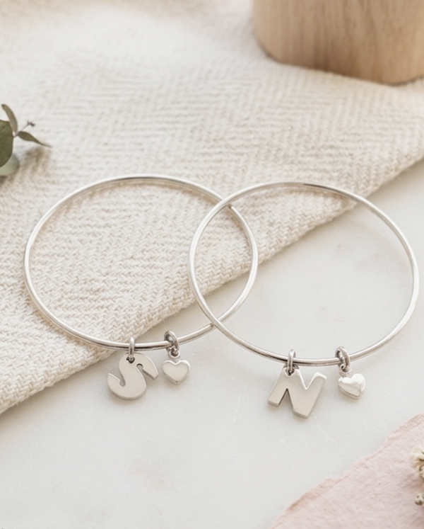 Producto - ESCLAVA ANIVERSARIO INICIAL + CORAZÓN