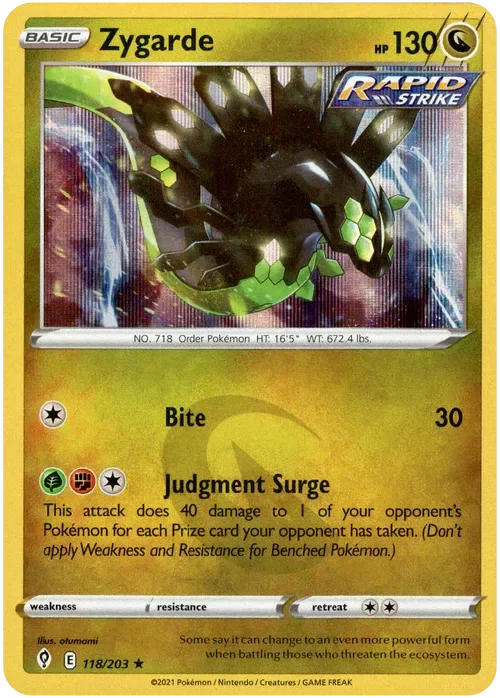 Producto - Zygarde - 118/203 - Evolving Skies - Holo