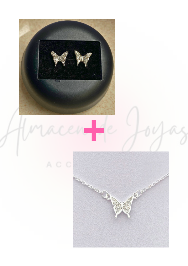 Producto - Combo Mariposas (collar y aros)
