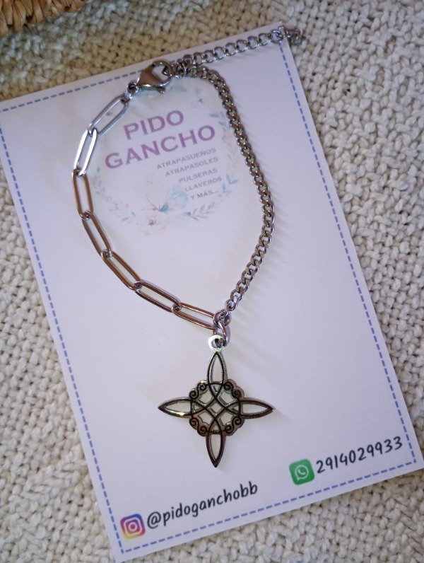 Producto - Pulsera de acero quirúrgico dúo Nudo de Brujas