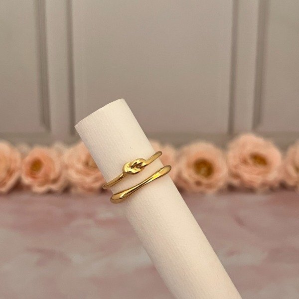 Producto - Anillo Acero Dorado Art 5034