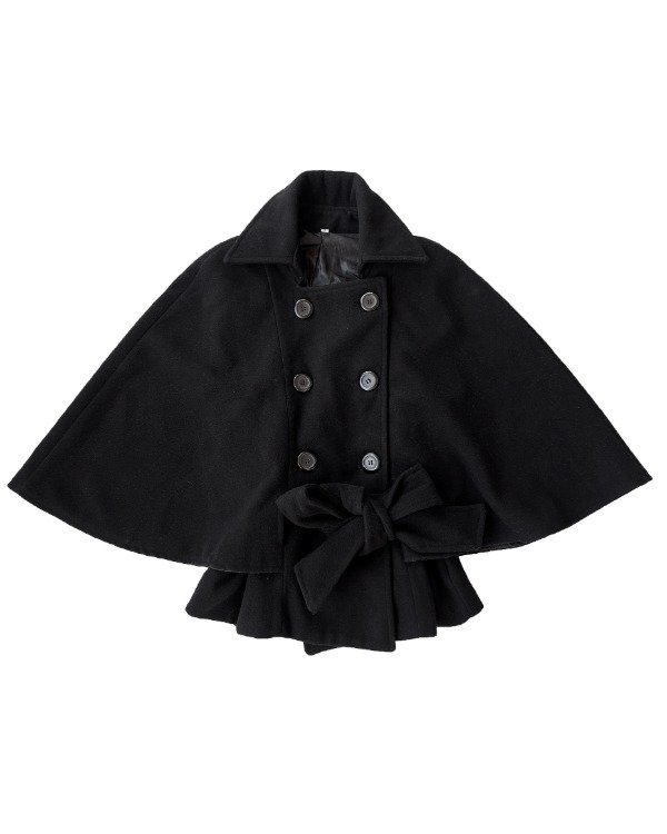 Producto - black button cape w ribbon