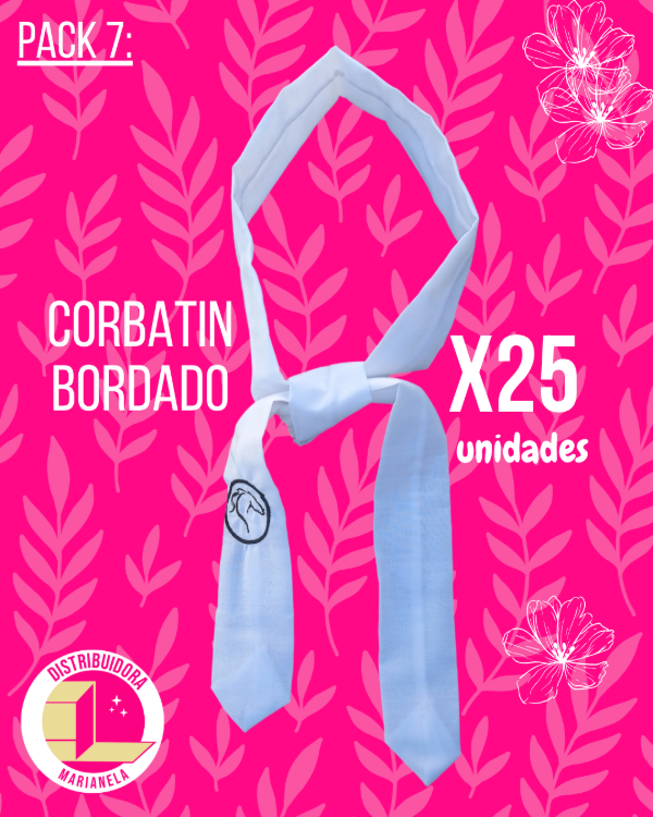 Producto - Corbatines Bordados - Pack x25 unidades