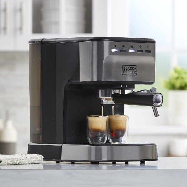 Producto - Cafetera espresso semiautomática 1.5L 1100w Black+Decker EM0312-0SDAR - 5