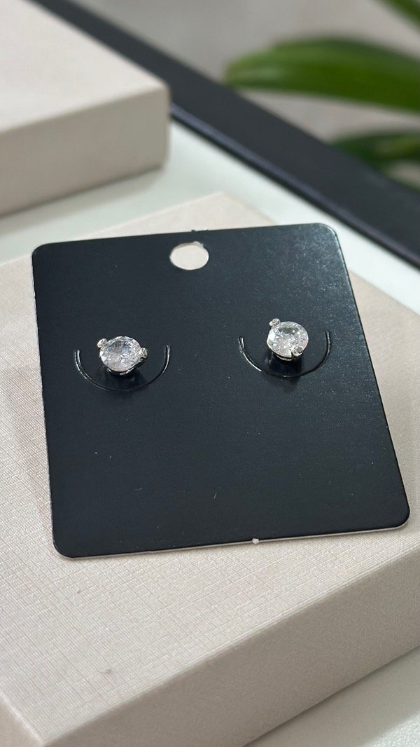 Producto - Aros punto de luz con engarce doble laminado en rodio
