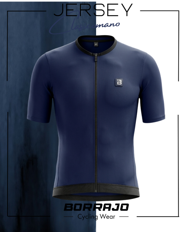 Producto - JERSEY BORRAJO CLASICOMANO AZUL MARINO