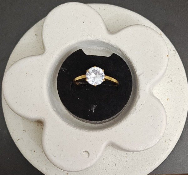 Producto - Anillo Piedra Engarzada Celeste NRO 18