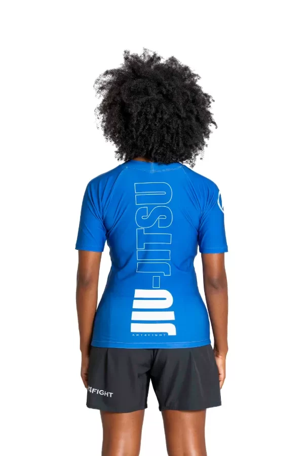 Producto - Rashguard manga corta Fem All Black Azul - A4F - 1