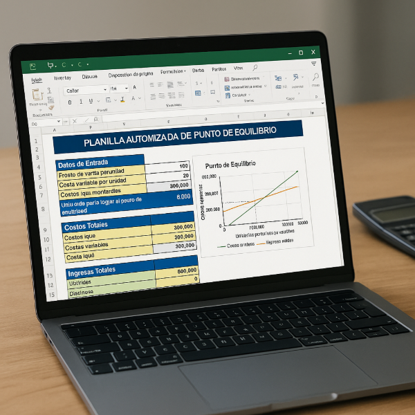 Producto - PLANILLA EXCEL PUNTO EQUILIBRIO (UNICO PRODUCTO)