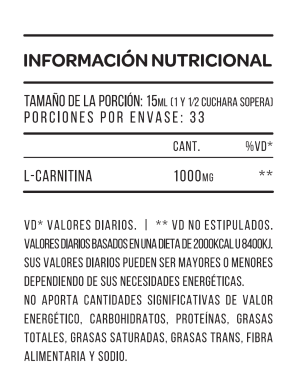 Producto - L-CARNITINE LIQUID 500 ML. - STAR NUTRITION - 3