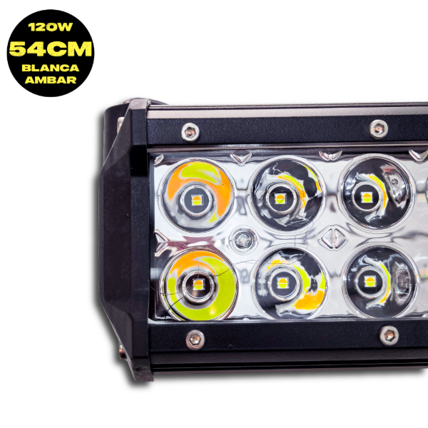 Producto - BARRA LED 54CM 120W 5 FUNCIONES AMBAR Y BLANCO 12V A 36V - 0
