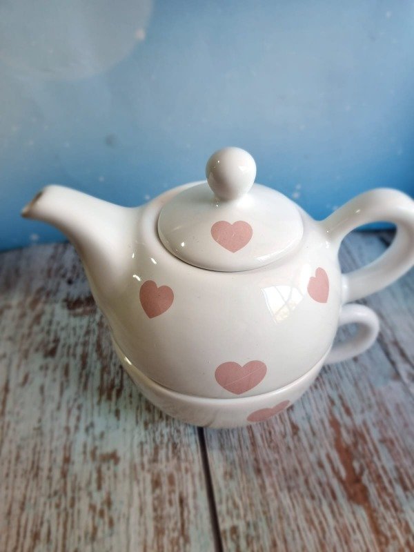 Producto - Tea for one corazones rosas
