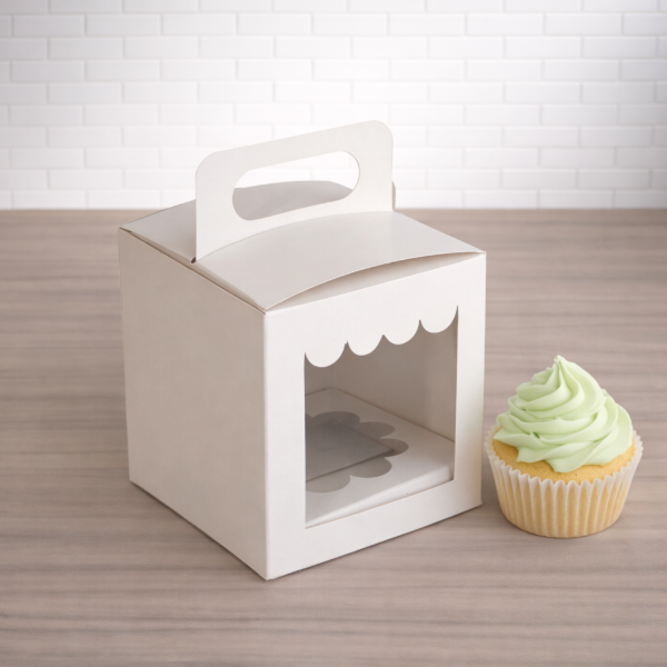 Producto - Caja para 1 cupcakes con visor 10x10,5x10,5