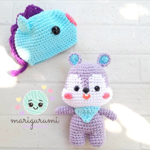 Producto - Bt21 Mang y su máscara PATRÓN amigurumi