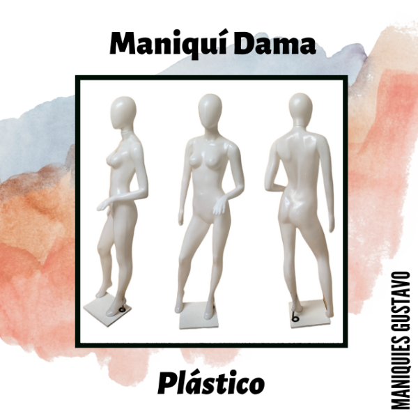 Producto - Maniquí dama plástico en blanco y negro - 3
