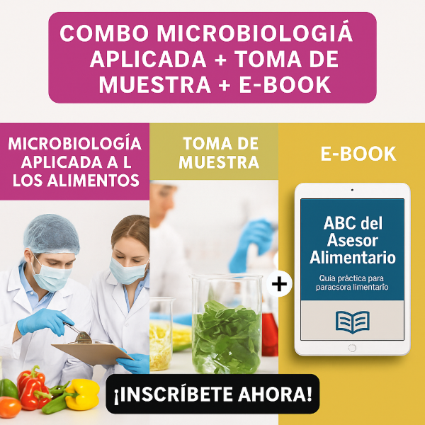 Producto - COMBO CURSO MICROBIOLOGIA APLICADA A LOS ALIMENTOS +  TOMA DE MUESTRA + EBOOK