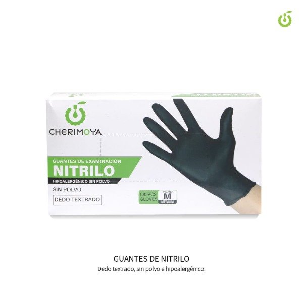 Producto - GUANTES CHERIMOYA 50 PARES COLOR NEGROS TALLE M