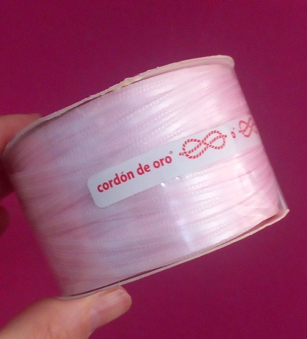 Producto - CINTA DE RASO NÚMERO 0 x ROLLO CERRADO COLOR ROSA CLARO x 100mts