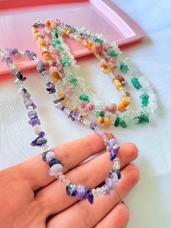 Producto - Collar escallas piedras acero