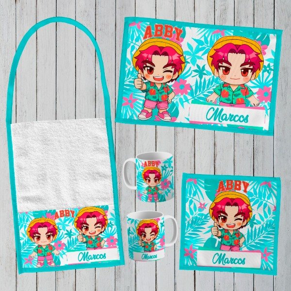 Producto - Diseño Digital / Plantilla Para Set De Jardin De K-Pop Saja Boys Abby