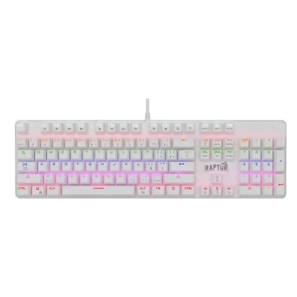 Producto - Teclado Mecanico Raptor M104 Blanco Swiches RED