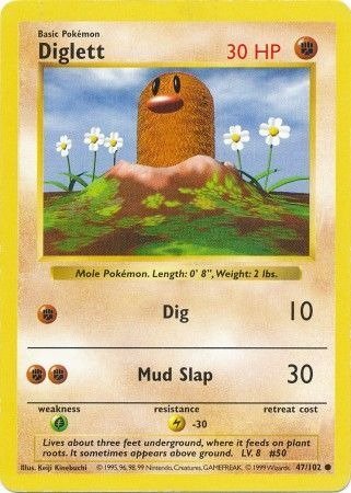 Producto - Diglett 47/102 Base Set Shadowless Unlimited