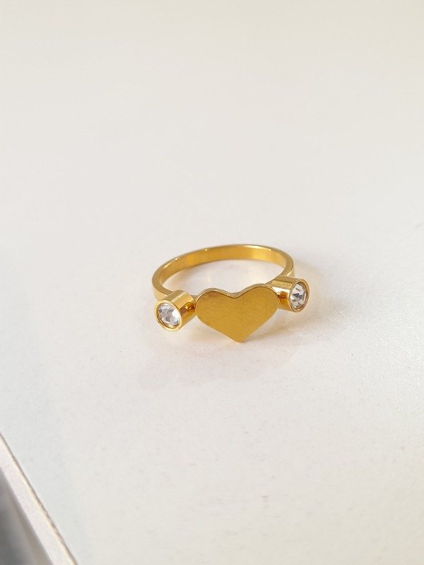 Producto - Anillo corazón, doble strass