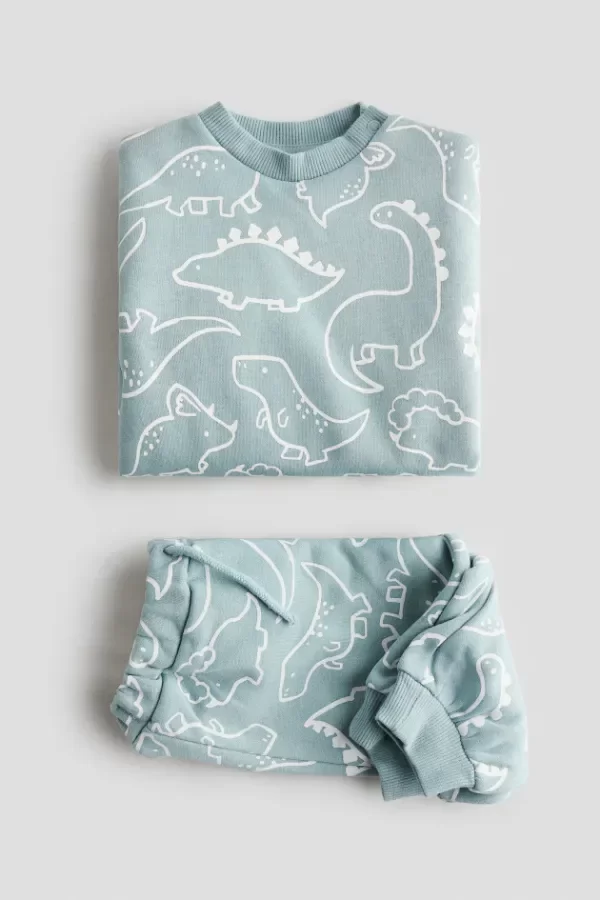 Producto - Conjunto HyM dinos celeste frisado - 1