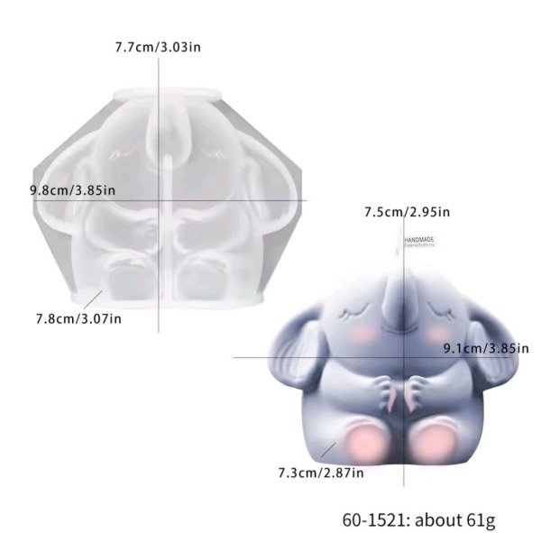 Producto - Molde elefante trompita