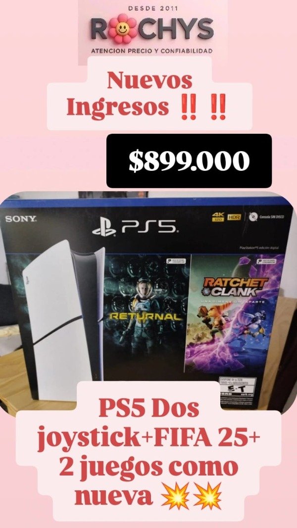 Producto - PS5 DOS JOYSTICK+FIFA25+2JUEGOS