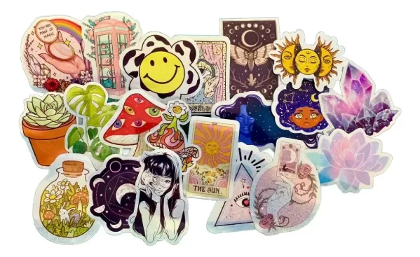 Producto - Stickers Holograficos x20 Aesthetic
